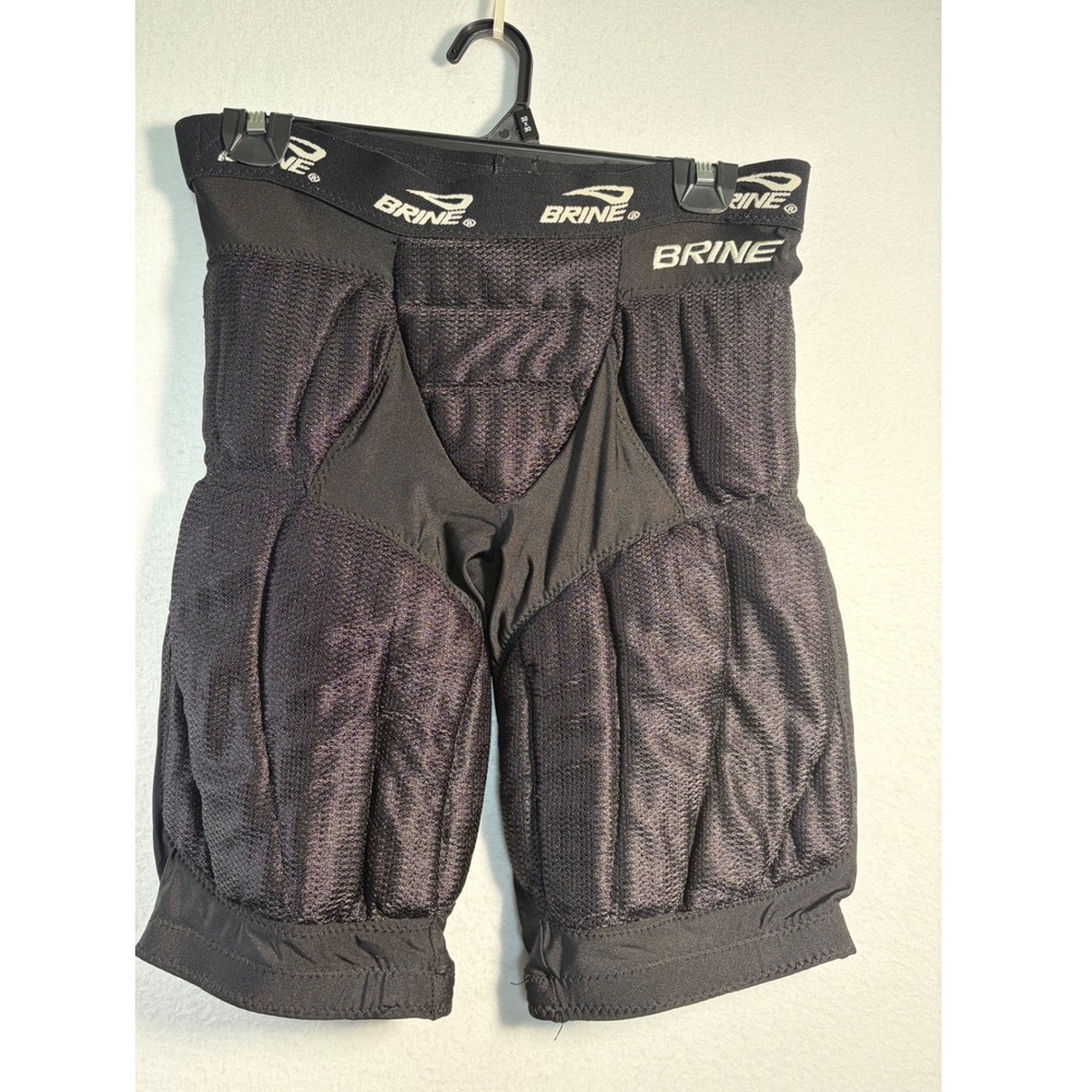 Brine Padded Compression Shorts Mens M Black EUC Lacrosse Hockey MBPCPS